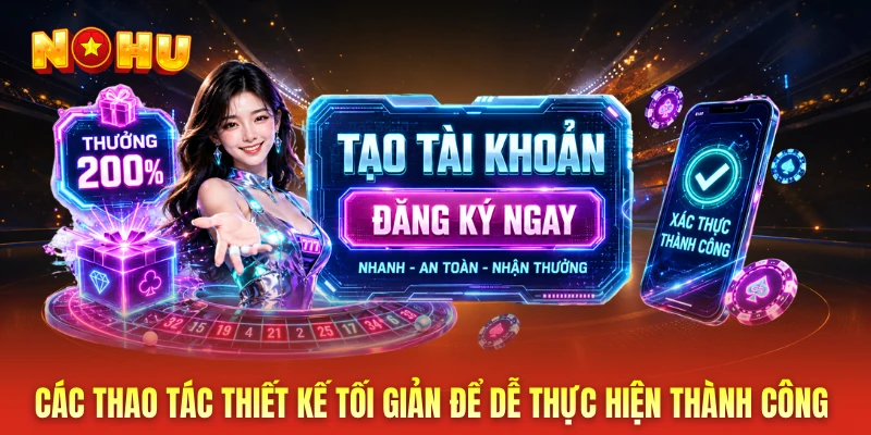 Các thao tác thiết kế tối giản để dễ thực hiện thành công